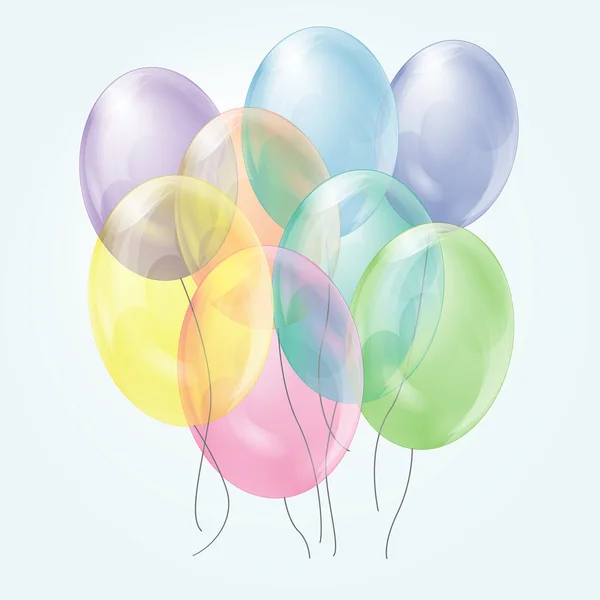 Transparent balloons — Stock Vector