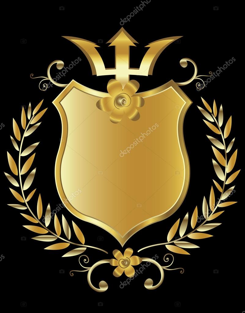 Golden shield design