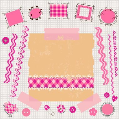 pembe çıkartma seti