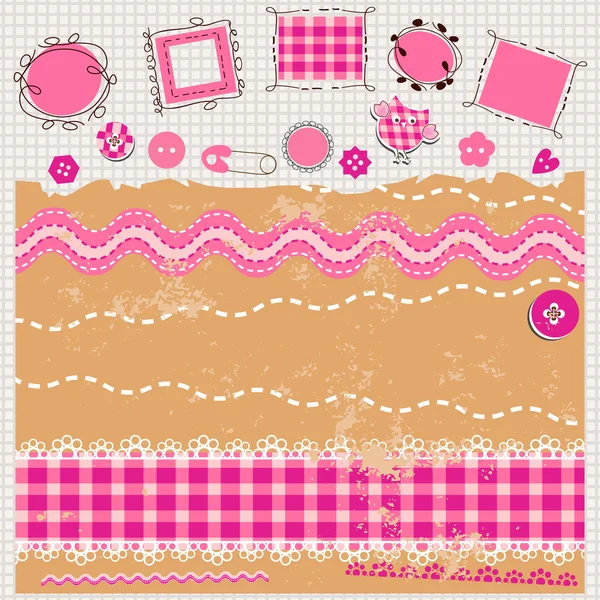 pembe çıkartma seti