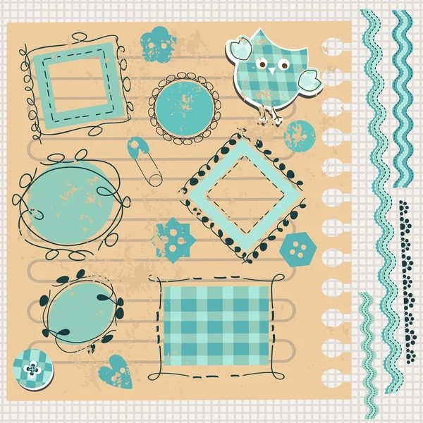 Scrapbook kit — Stock Vector