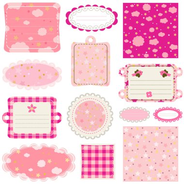 Bebek scrapbook için öğeleri