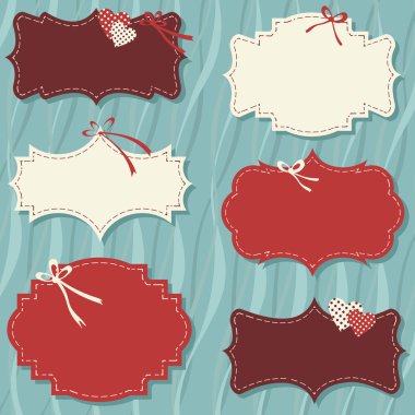 Noel veya kış için vintage etiket