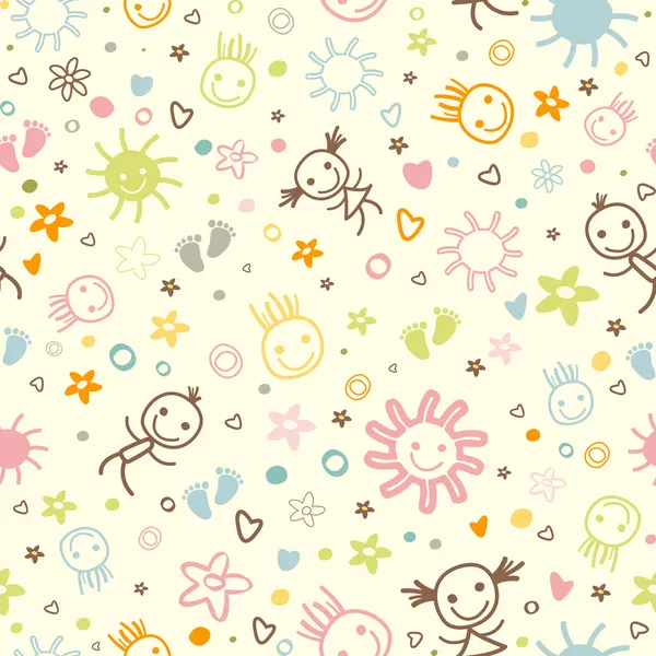 Baby seamless pattern — Stock Vector