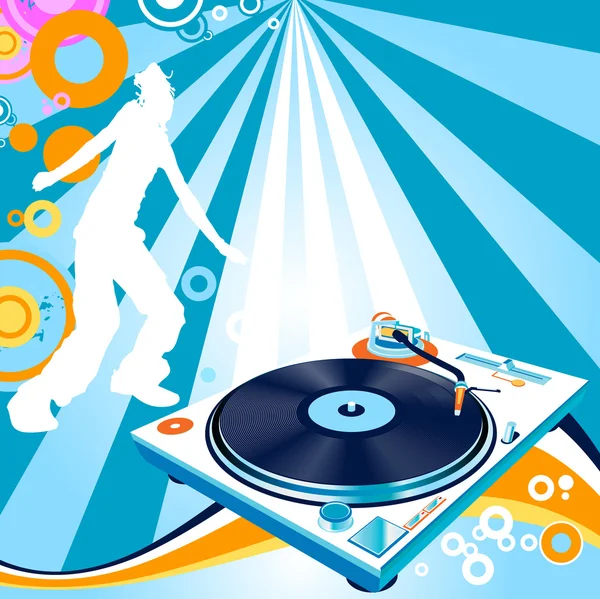 Silhouet dansen — Stockvector