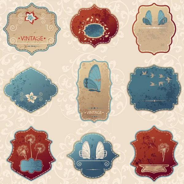 Vintage label set — Stock Vector