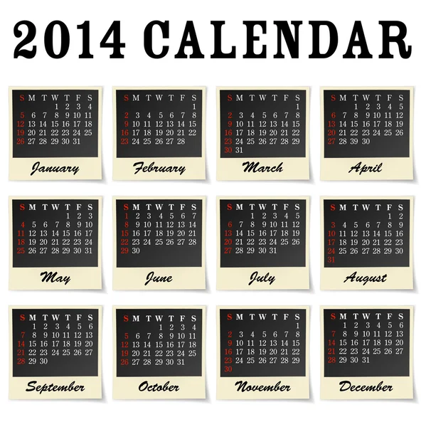 2014 calendar — Stock Vector