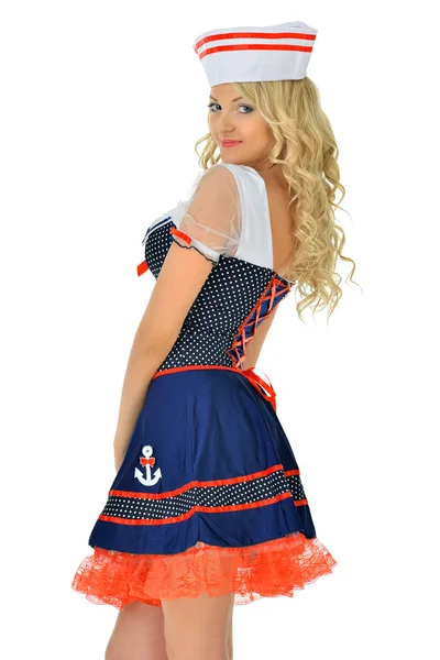 Belle mascarade blonde costume de marin . — Photo