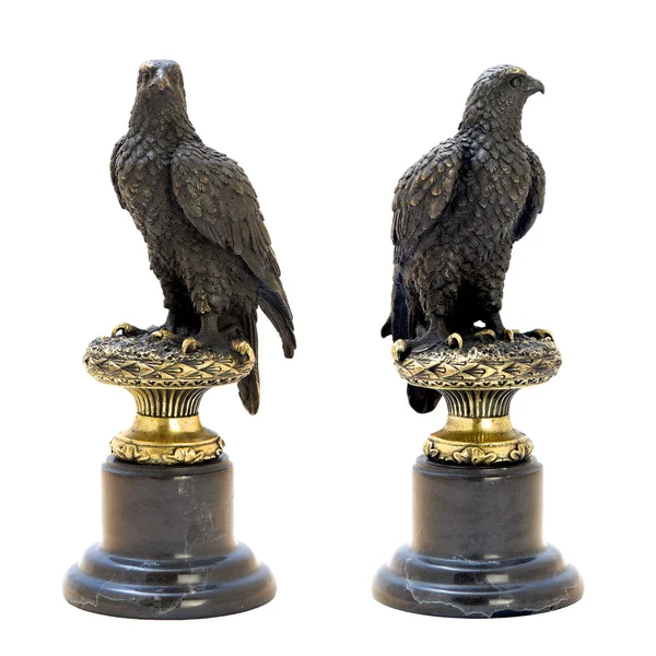 Bronze antique figurine of the eagle. — Stock Photo, Image