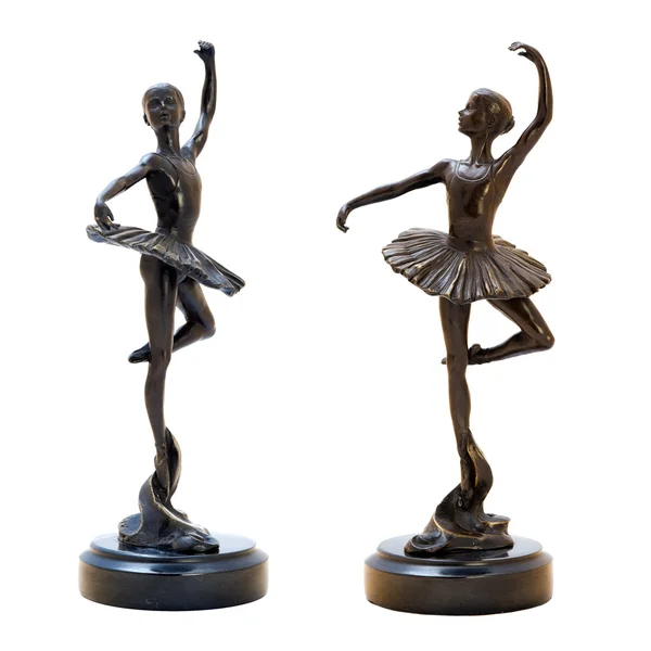 Bronze antique figurine of the dancing ballerina. — Stock Photo, Image