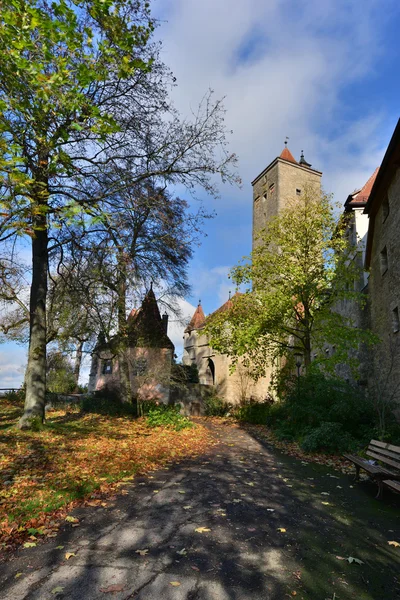 Ulice města rotenburg na tauber v Německu. — Stock fotografie