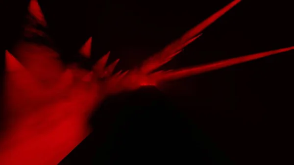 Spectacle sur scène, éclairage avec projecteurs rouges dynamiques, simulation 3D. — Photo