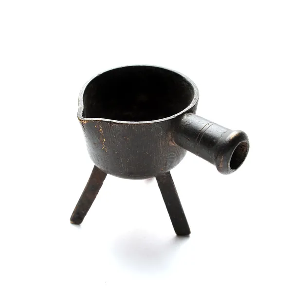 Antique melting pot for metal — Stock Photo, Image