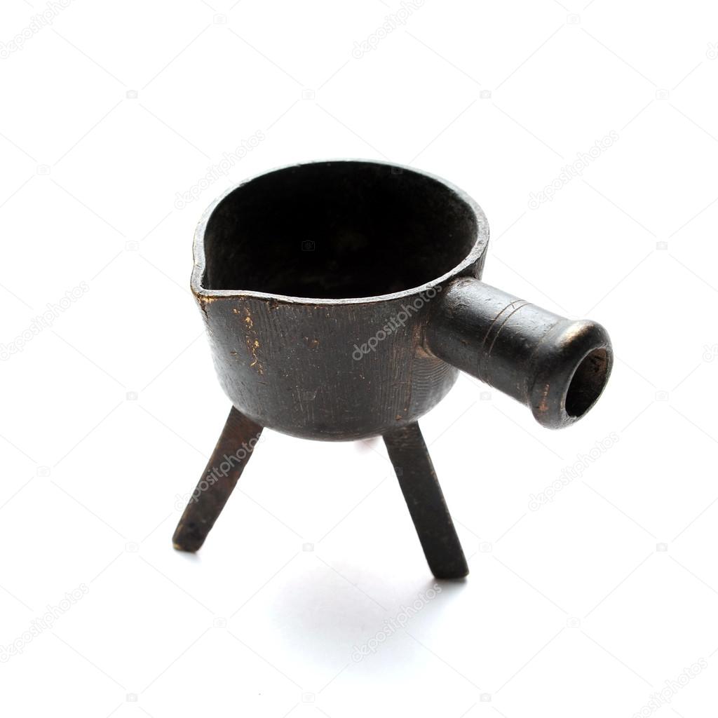 Antique melting pot for metal