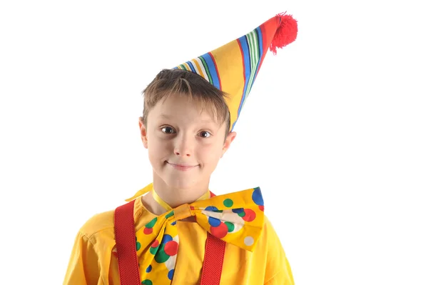 Smiling clown boy — Stock Photo, Image