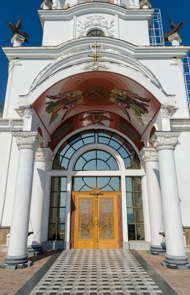 Вхід до дня храм маяк Святого Миколая Мирлікійського VI ст — стокове фото