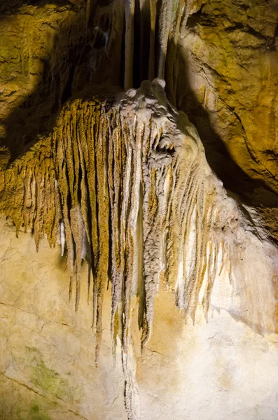 Stalactites. Marble Cave. Crimea. — Stock Photo, Image