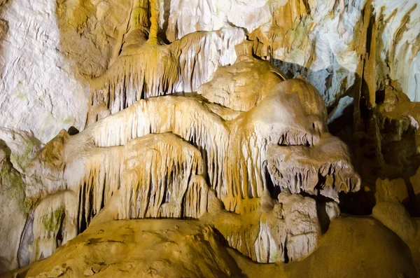 Stalactites. Marble Cave. Crimea.