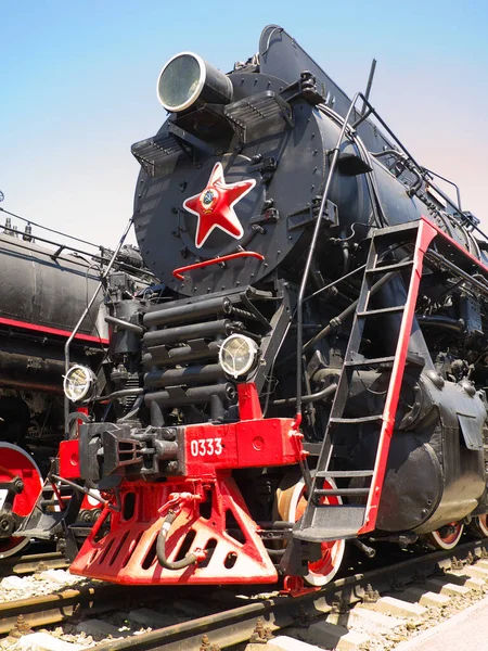 Rostow Don Russland Juli 2021 Alte Sowjetische Güterzugdampflokomotive Der Baureihe — Stockfoto