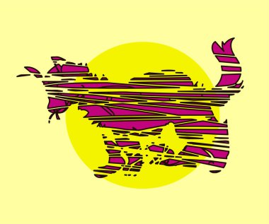 Muhteşem hayvan Viking griffinleri ve ejderhalarla mandala geçiyor.. 