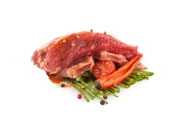 Ruwe ribben vlees — Stockfoto