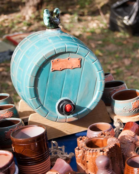 Three new barrels for wine — Stock Photo, Image