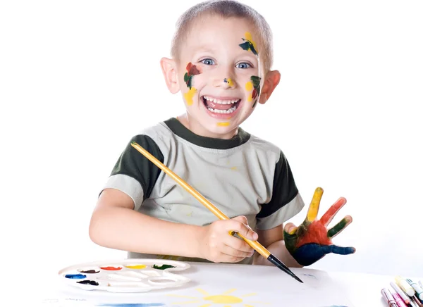 Jongen kunstenaar — Stockfoto