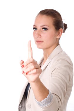 mujer de negocios joven feliz apu