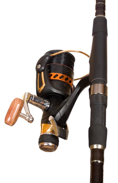Fishing rod with reel — Stock Photo, Image