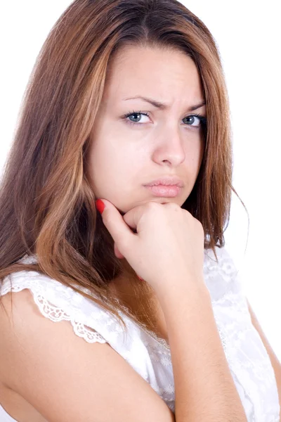 Beleidigte junge Frau — Stockfoto