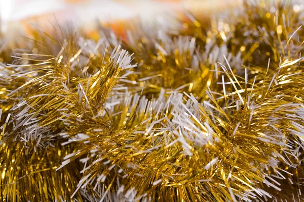 Decorazioni d'oro di Natale Foto Stock