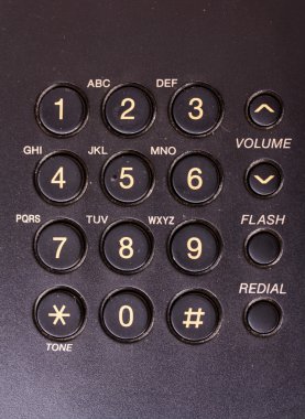 siyah telefon klavye