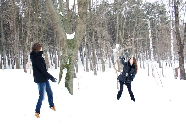 Snow play — Stock Photo, Image