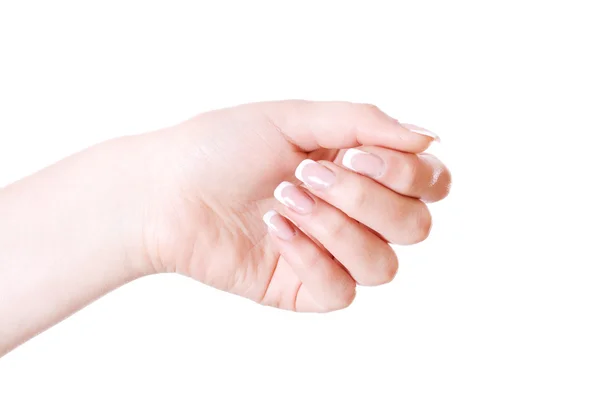 Ręcznie z zdobione paznokcie — Zdjęcie stockowe