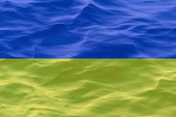 노란색 추상적 파도를 일으키는 우크라 이나의 — 스톡 사진