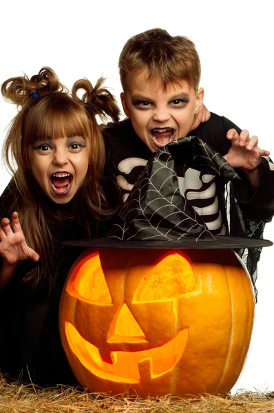 Kind in Halloween kostuum — Stockfoto