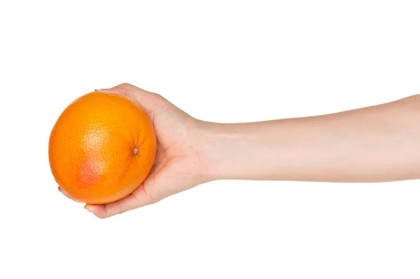 Hand with grapefruit — Stock Photo, Image