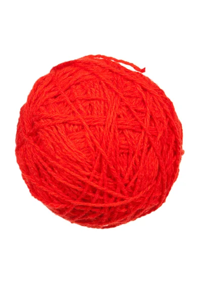 Röd boll av garn — Stockfoto