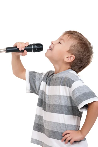 Boy with microphone — Stock Photo, Image