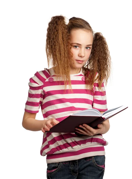 Girl with book — Stock Photo, Image