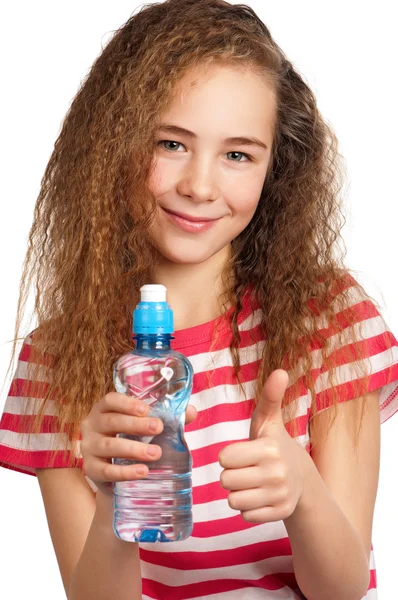 Girl with water — Stock Photo, Image