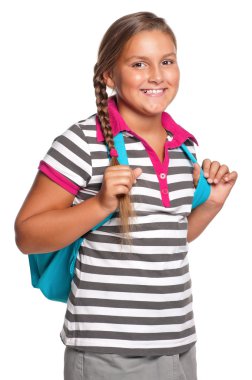 sırt çantası ile kız