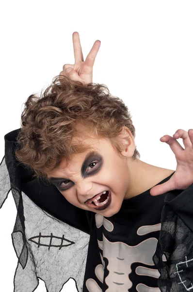 Cadılar Bayramı kostümlü çocuk — Stok fotoğraf