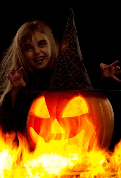 Dítě v halloweenském kostýmu — Stock fotografie