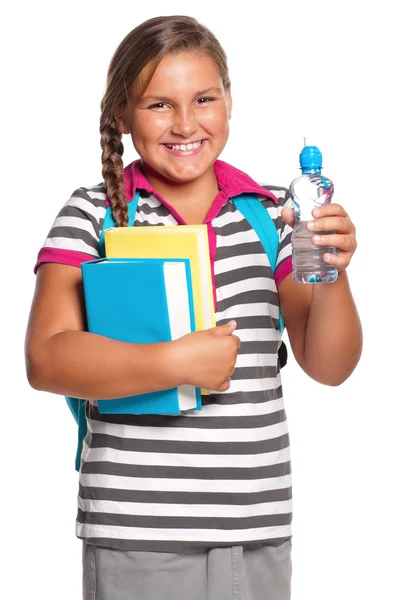 Ragazza con libri — Foto Stock