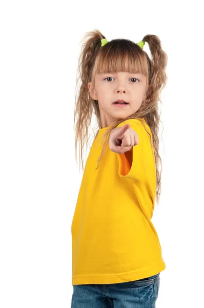 Little girl with bunny ears — Stock Photo, Image