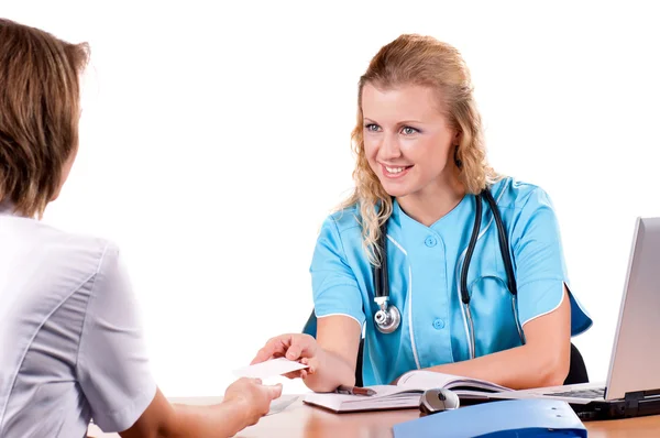 Medical doctor and patient — Stock Photo, Image