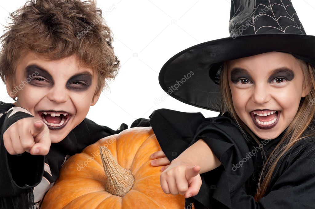 Child in halloween costume