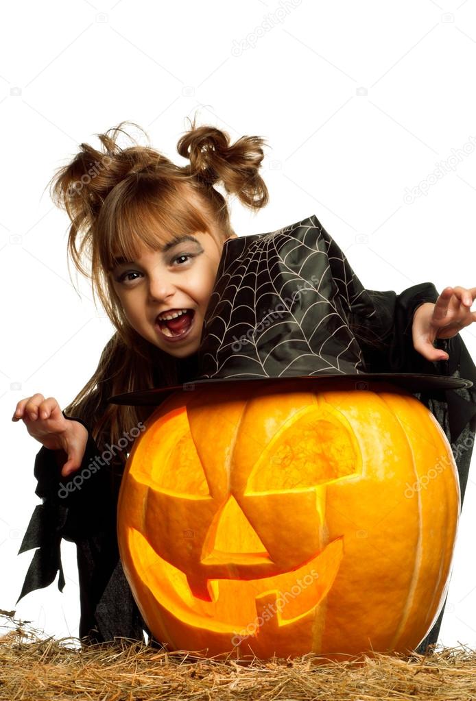 Child in halloween costume
