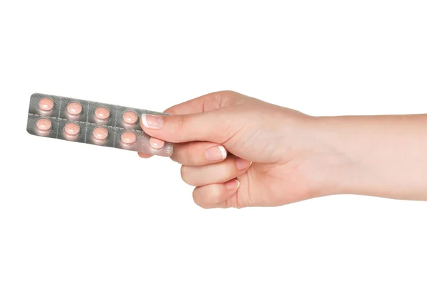 Hand with pills — Stock Photo, Image